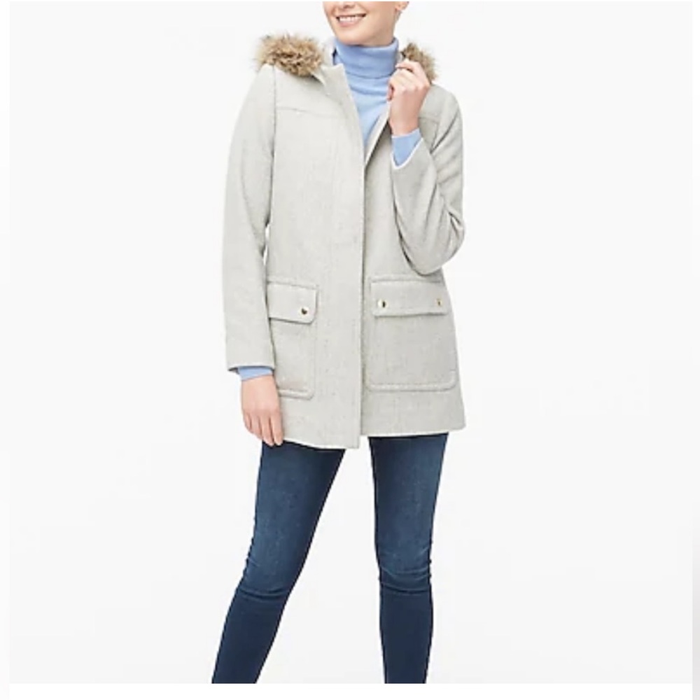 JCrew Vail Parka Grey Size 2